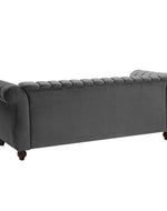Designer Velvet Rolled Arm Chesterfield Sofa (3 Seater)