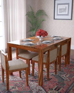 Royal Teak Wood 6 Seater Dining Set - WoodenTwist