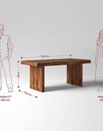 Elegant Teak Wood 6 Seater Dining Set with Bench (Finish Color - Honey)