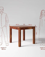 Premium Solid Teak Wood 4 Seater Dining Set