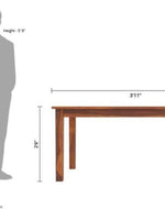 Teak Wood 4 Seater Dining Set  (Finish Color - Honey)