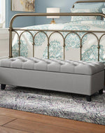 Zelja Premium Wood Flip Top Storage Bench Couch - Bloomart