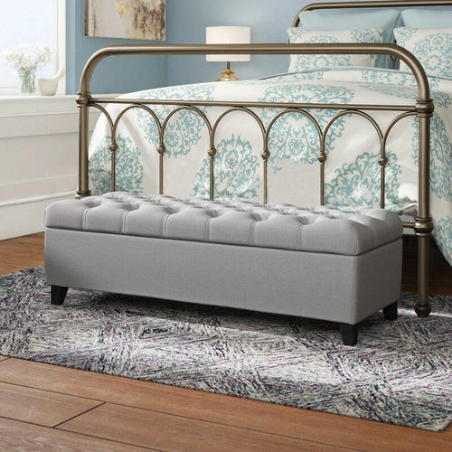 Zelja Premium Wood Flip Top Storage Bench Couch - Bloomart