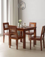Premium Solid Teak Wood 4 Seater Dining Set