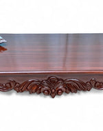 Bloomart Hand Carved Teak Wood Center Table Walnut Finish ( Brown )
